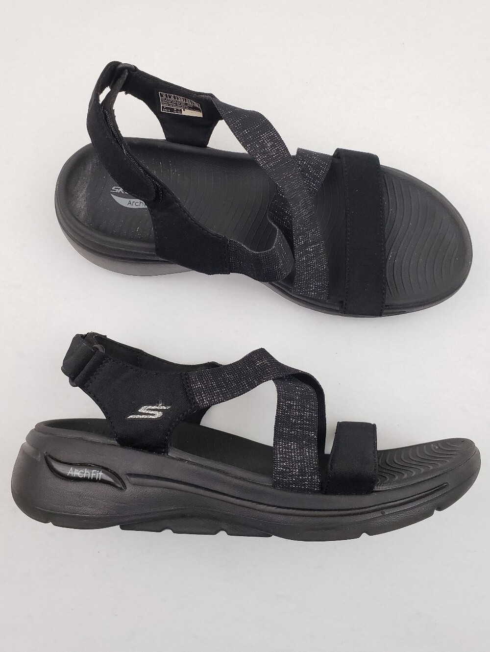 Skechers Archfit Sandals Black Women's Size 9
